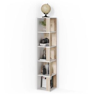 Produktbild für Bücherregal Vicco Lio, weiß / sonoma eiche