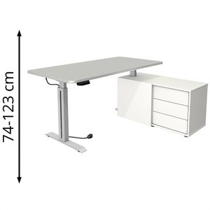 Produktbild für Schreibtisch Kerkmann Move 1 Style 1771, mit Sideboard, L-Form