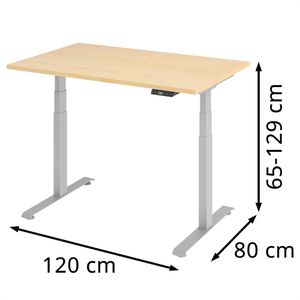 Produktbild für Schreibtisch Böttcher-AG Base Lite, ahorn / silber