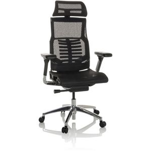 hJh-OFFICE Bürostuhl DYNAFIT II, 652284, schwarz, Netz, mit Kopfstütze, bis 120 kg