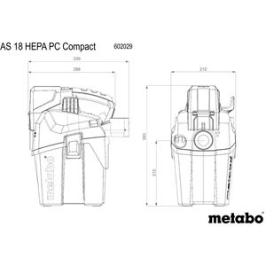 Produktbild für Nass-Trockensauger Metabo Akku-Sauger AS 18 HEPA