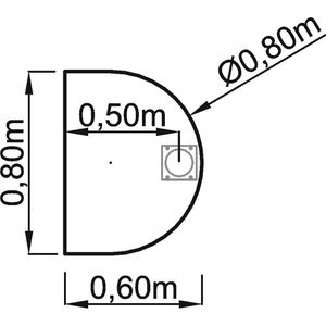 Produktbild für Anbautisch Hammerbacher LA 60, lichtgrau