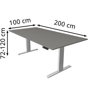 Produktbild für Schreibtisch Kerkmann Move 3 Tube graphit / silber