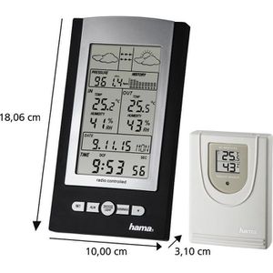 Produktbild für Wetterstation Hama 186355, EWS-800, Funk, digital