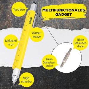 Produktbild für Multifunktionsstift Online Toolpen 6-in-1 gelb