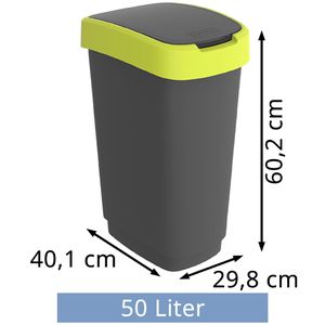 Produktbild für Mülleimer Rotho Twist 1754505070, grün