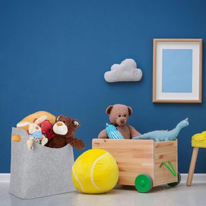 Produktbild für Kaminholztasche Relaxdays 10021972, grau