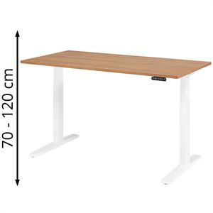 Produktbild für Schreibtisch Hammerbacher XMKA 16, nussbaum/weiß