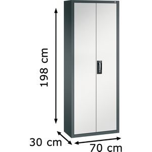 Produktbild für Magazinschrank CP-Möbel Serie 13, anthrazit / grau