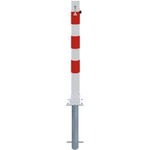 Produktbild für Absperrpfosten Schake 476UZHB, rot/weiß, aus Metall