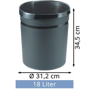 Produktbild für Papierkorb Han 18190-13, schwarz