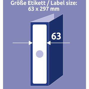 Produktbild für Rückenschilder Zweckform L4757-25, weiß