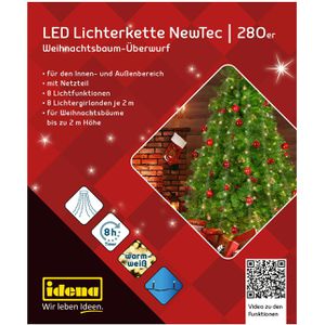 Produktbild für Lichterkette Idena NewTec, 280 LED, innen + außen