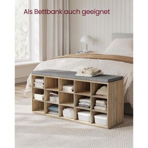 Produktbild für Schuhbank Vasagle LHS015T60, eiche, aus Holz