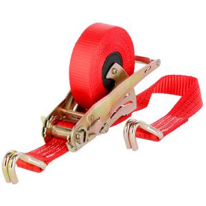 Produktbild für Spanngurt Kerbl 37189, rot, mit Spitzhaken &amp; Ratsche