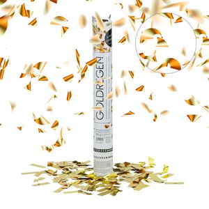 Relaxdays Konfetti Party-Popper gold, Konfettikanone, Folie, 150g