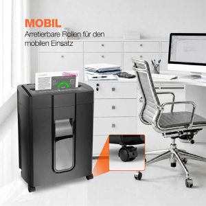 Produktbild für Aktenvernichter Peach 511187 PS600-70, schwarz, mit Rollen