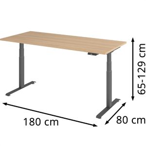 Produktbild für Schreibtisch Böttcher-AG Base Lite, eiche / graphit