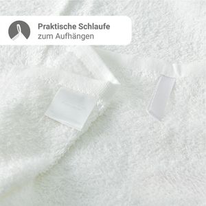 Produktbild für Handtuch NatureMark Frottier, weiß, 50 x 100 cm