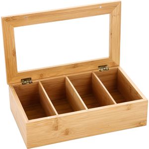 Produktbild für Teebox Zeller 25326, für Teebeutel, natur, aus Bambus