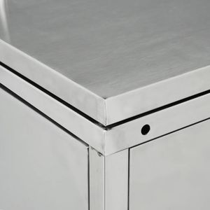 Produktbild für Mülltonnenbox vidaXL 145382, Edelstahl