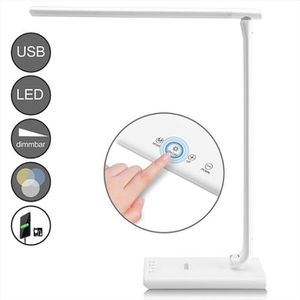 Produktbild für Schreibtischlampe Monzana Cataleya, weiß, LED, dimmbar