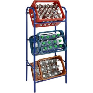 Getränkekistenregal Böttcher-AG blau, für 3 Kisten