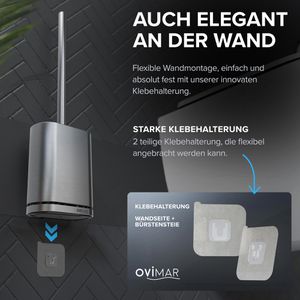 Produktbild für WC-Bürste ovimar Toilettenbürste Omofyr, silber