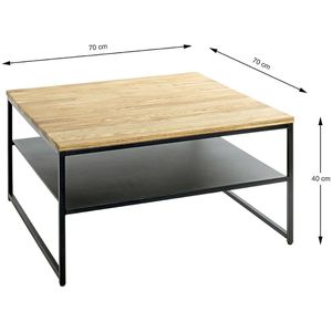 Produktbild für Couchtisch Haku-Möbel 37338, Sacramento 6, Eiche-Massivholz