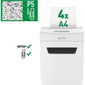 Produktbild für Aktenvernichter Leitz 8094 IQ 4M Protect Premium, weiß