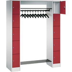 Schließfachschrank CP-Möbel Serie 8070, rot