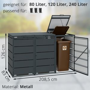 Produktbild für Mülltonnenbox MBOX24 Classic, Metall