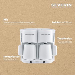 Produktbild für Kaffeemaschine Severin Duo, KA 9314, mit 2 Thermoskannen