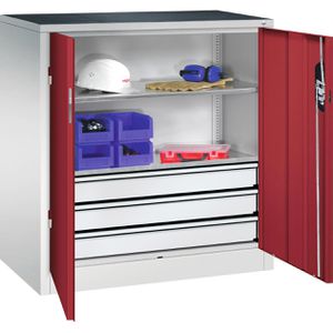 Produktbild für Werkzeugschrank CP-Möbel 8821-5035, aus Metall, grau / rot