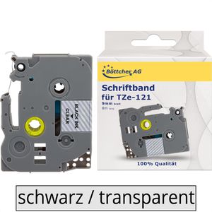 Schriftband Böttcher-AG für Brother TZe-121, 9mm