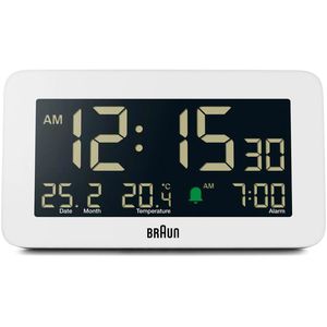 Produktbild für Wecker Braun BC10W weiß, digital
