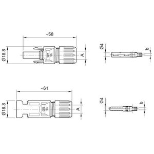 Produktbild für Solarstecker Offgridtec 2H-FURD-397Z, MC4 Stecker &amp; Buchse