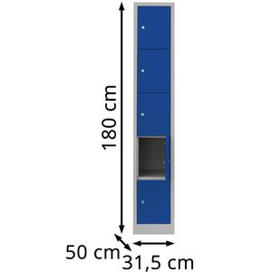 Produktbild für Schließfachschrank Lüllmann 520511, blau