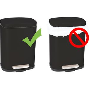 Produktbild für Mülleimer Wenko Leno, schwarz