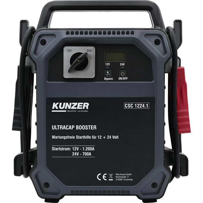 Kunzer Wartungsfreie Starthilfe 12 V mit Ultrakondensatortechnik CSC12