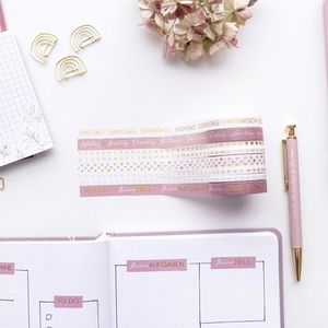 Produktbild für Washi-Tape Papierdrachen Bullet Journal, rosa