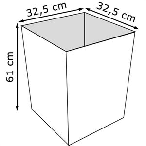 Produktbild für Übertopf Prosperplast Urbi Square, weiß, 33 x 61 x 33 cm