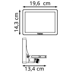 Produktbild für LED-Außenstrahler Theben theLeda B30 dual BK, IP65 wasserfest