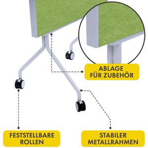 Produktbild für Moderationstafel Floordirekt GIANT, mit Rollen