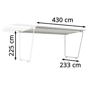 Produktbild für Fahrradunterstand WSM Siegen S19, grauweiß, aus Metall