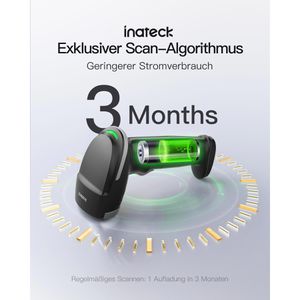 Produktbild für Barcode-Scanner Inateck Hyper 210_black, kabellos