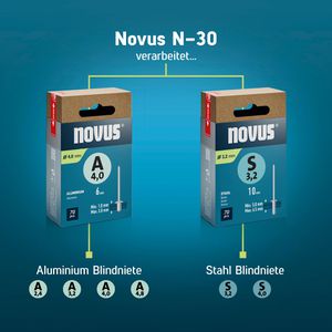 Produktbild für Blindnietzange Novus-Tools N-30, 032-0055, Set