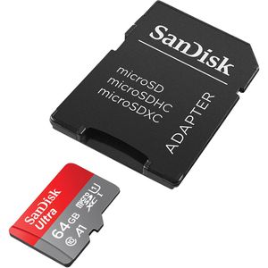 Produktbild für Micro-SD-Karte SanDisk Ultra, 64GB