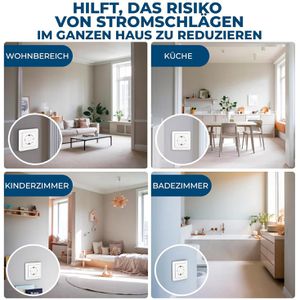 Produktbild für Steckdosenschutz Hoffenbach Kindersicherung, weiß