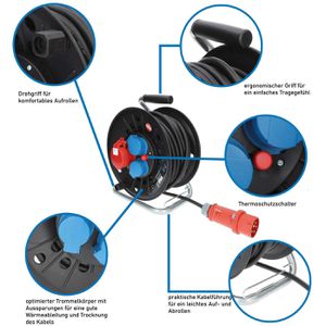 Produktbild für Kabeltrommel Kalle-das-Kabel CEE, 20m